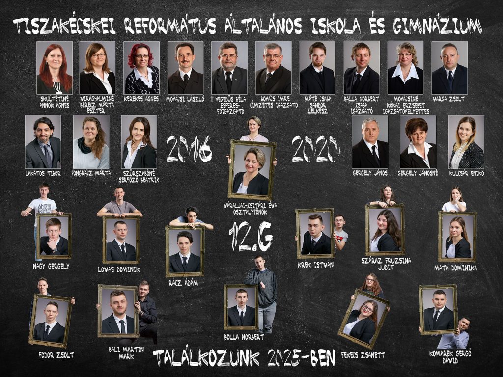 Gimnáziumi végzős tanulók tablója 2020
